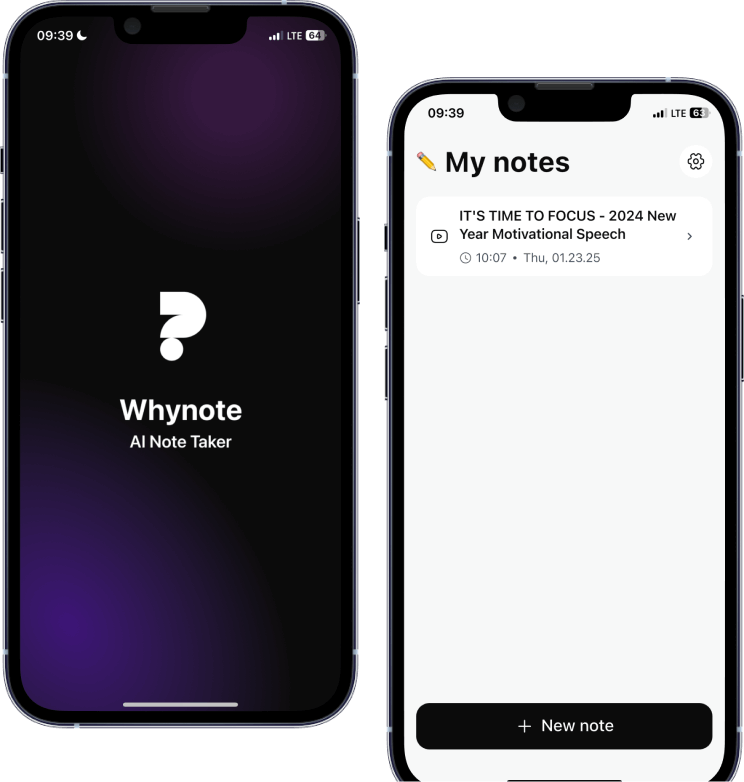WhyNote screens